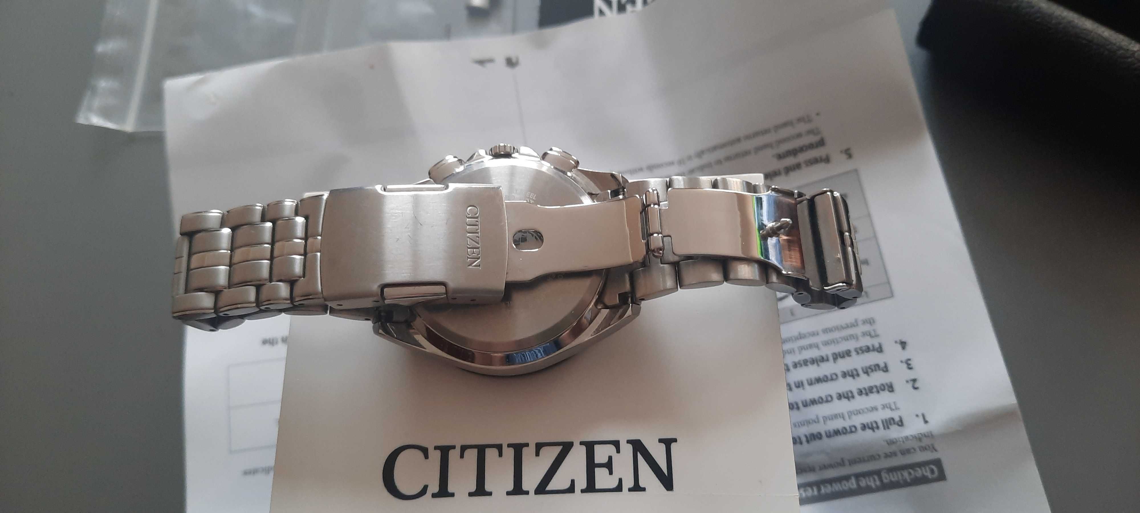 CITIZEN CB5874-57A Biały, szafir , Eco-Drive,  Radio Controlled ,WR100