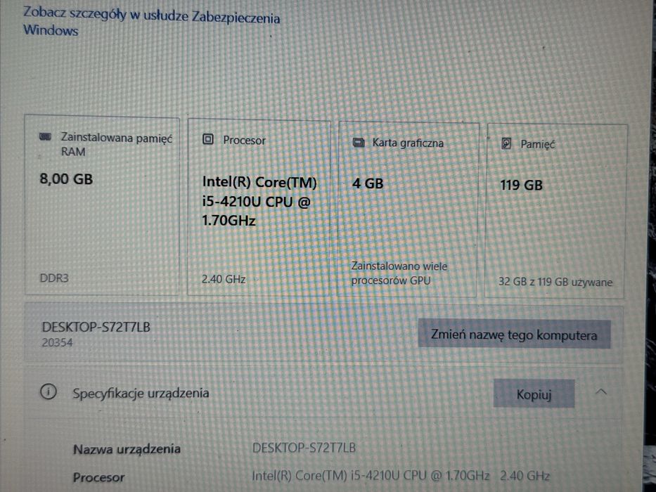 Laptop Lenovo Z50, Win10, i5, ram 8GB, Nvidia GeForce 4GB