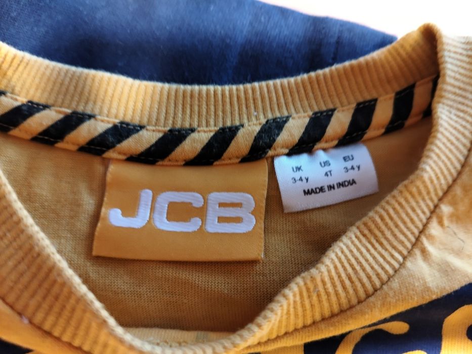 4 bluzy bluzki 2-3 latka koparka JCB  F&F