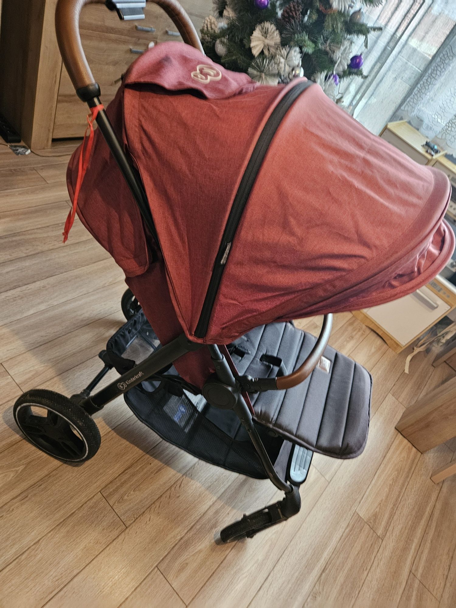 Wózek spacerowy kinderkraft grande bordowy spacerówka wózek