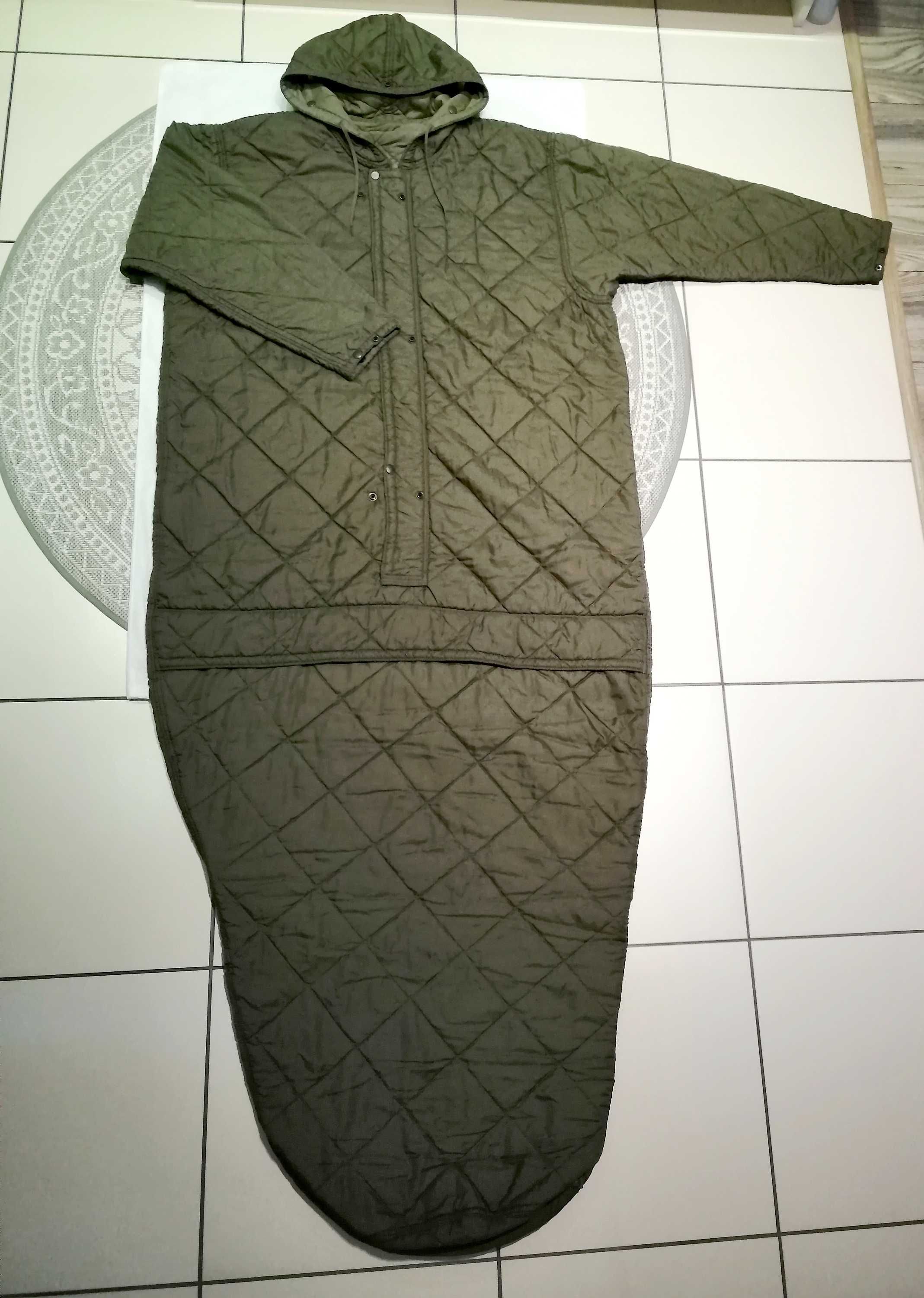 oryginalny duży śpiwór z rękawami Bundeswehr 210 cm outdoor survival