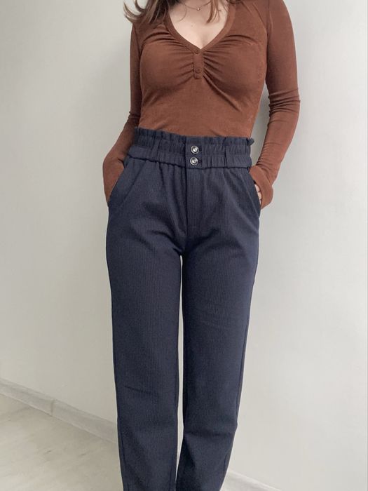 Штани брюки прямі в полоску yinccuoxianc