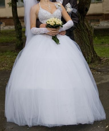 Свадебное платье c корсетом