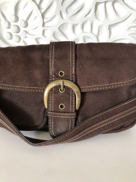 Сумка колір шоколадний, під замш