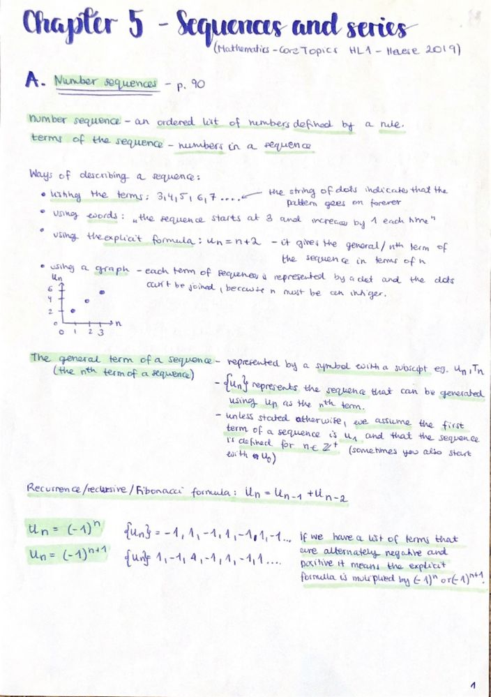 Notatki z Matematyki IB Core HL - Notes for IB Mathematics Core HL