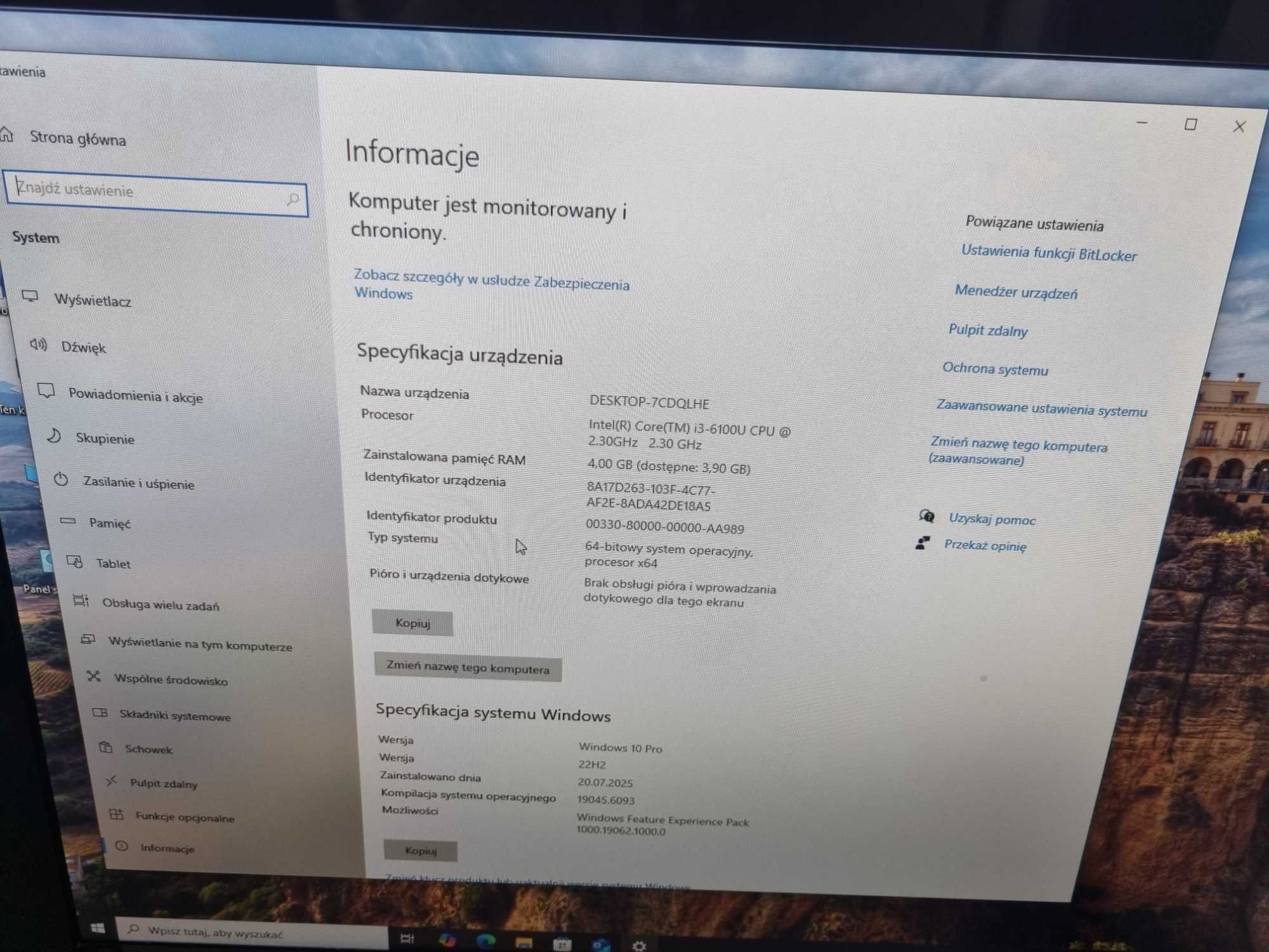 Komputer All In One Lenovo I3, 1 Tg dysk