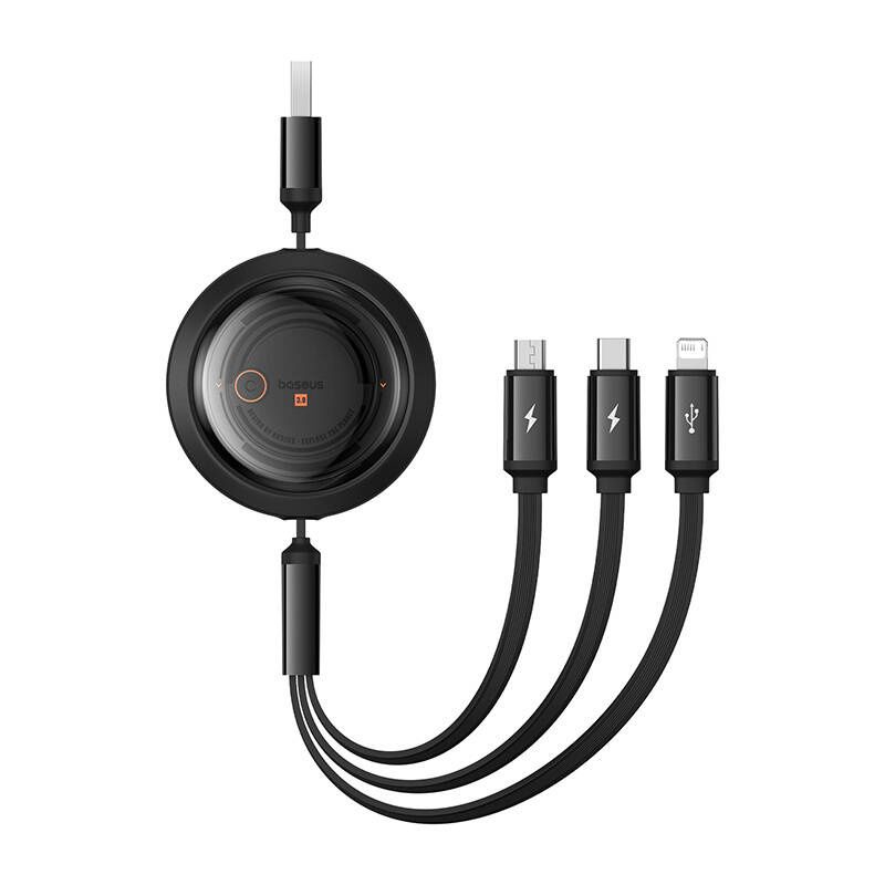 Kabel USB 3w1 Baseus Free2Draw USB do micro USB+Lightning+USB-C, 3.5A
