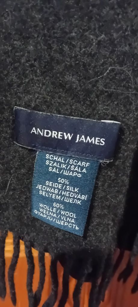 Szalik Andrew James jedwab + wełna