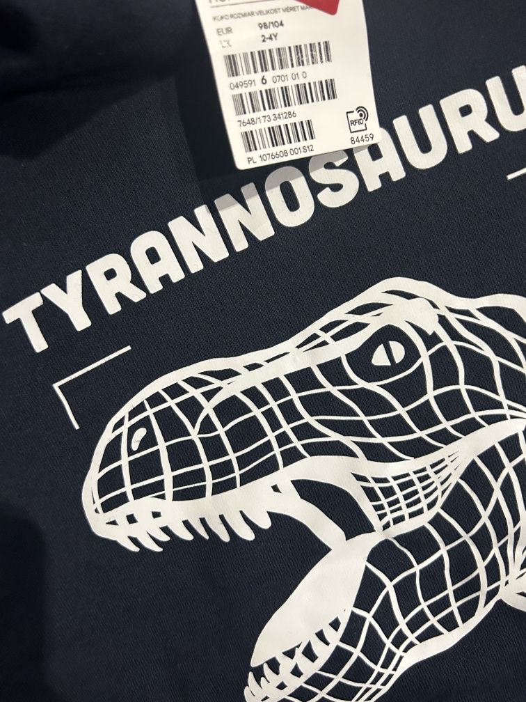 Nowa bluza H&M rozmiar 98/104 z dinozaurem