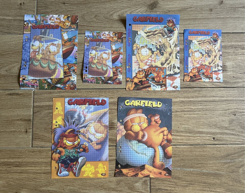 Garfield - karteczki kolekcjonerskie lata 90