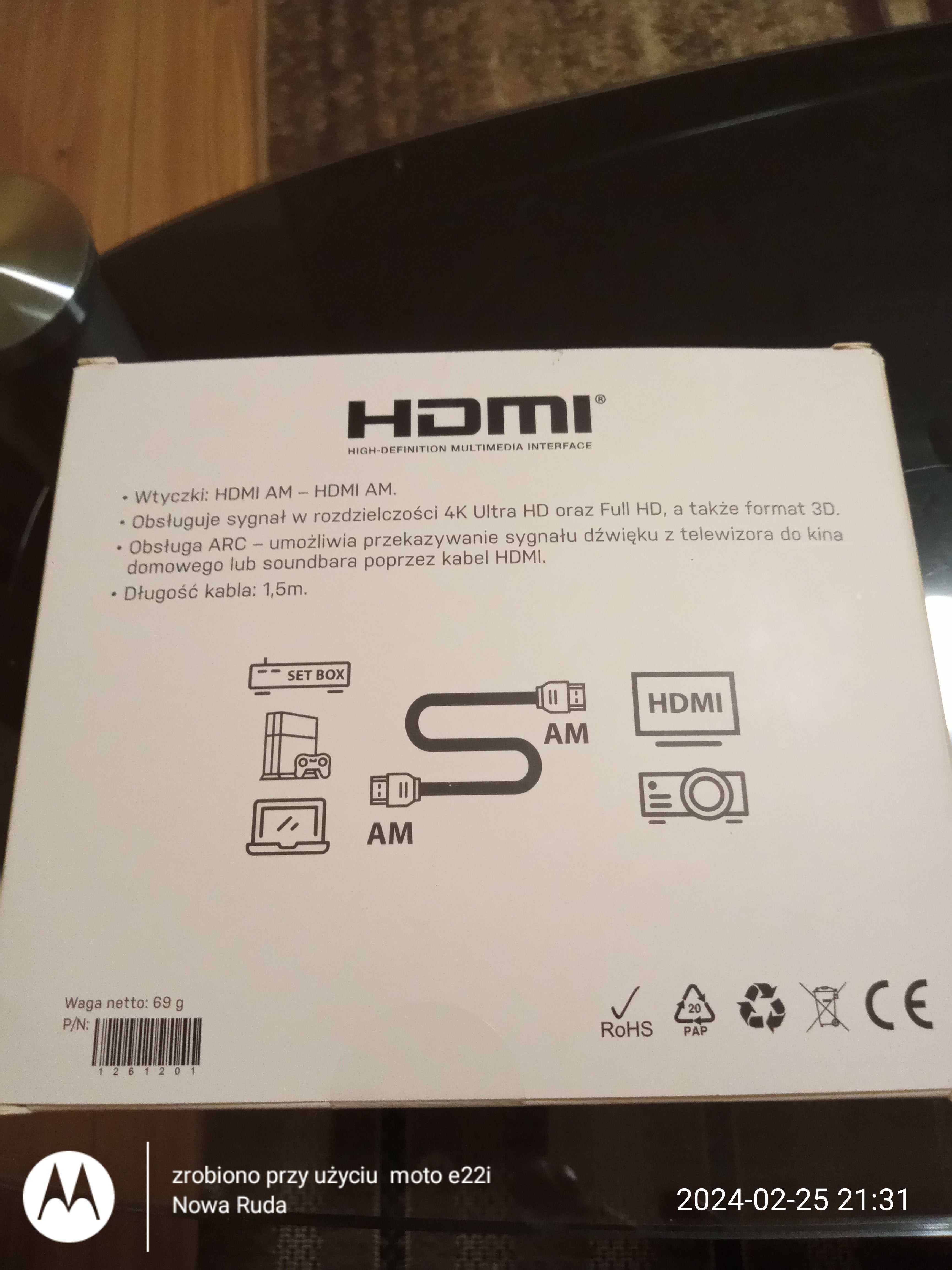 Kabel HDMI Xline Nowy 1.5 m 4K