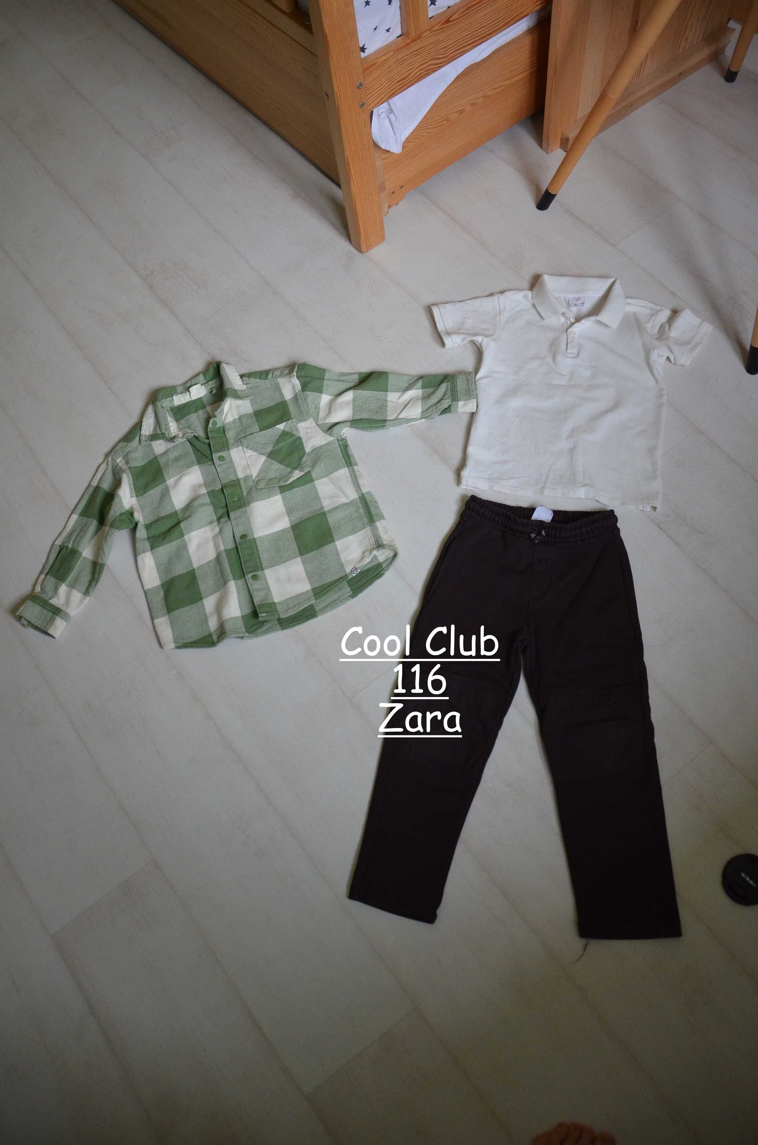 Koszula flanelowa krata 116 Cool Club + Zara polo