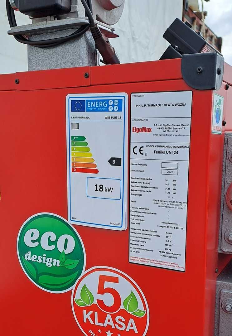Kocioł Piec 18kw do 180m2 Węgiel Drewno + Sterownik Dmuchawa Dostawa 0