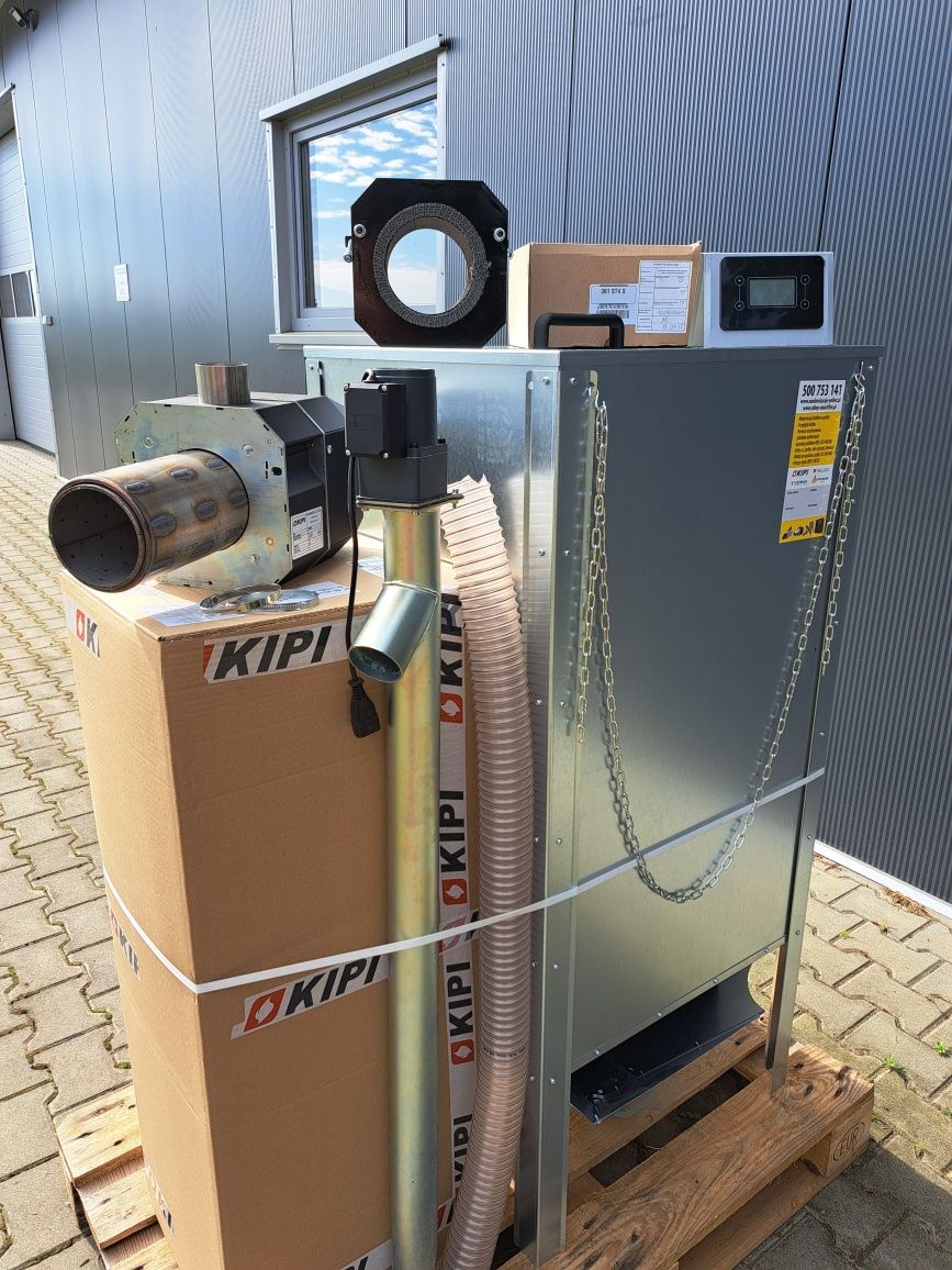 Komplet 16 kW do zmiany przeróbki na pellet z drewna Kipi eocMAX kosz