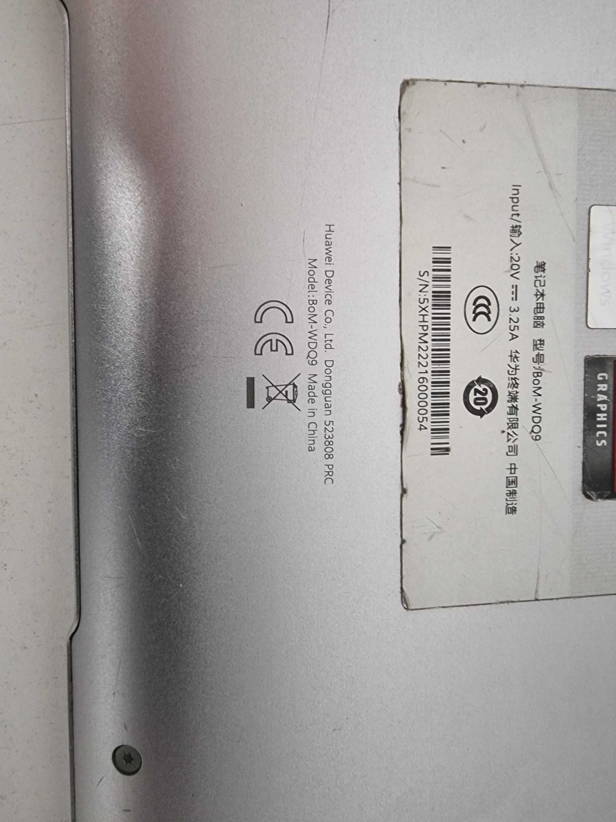Laptop Huawei MateBook D15 BoM-WDQ9 ssd AMD win11 ram 8