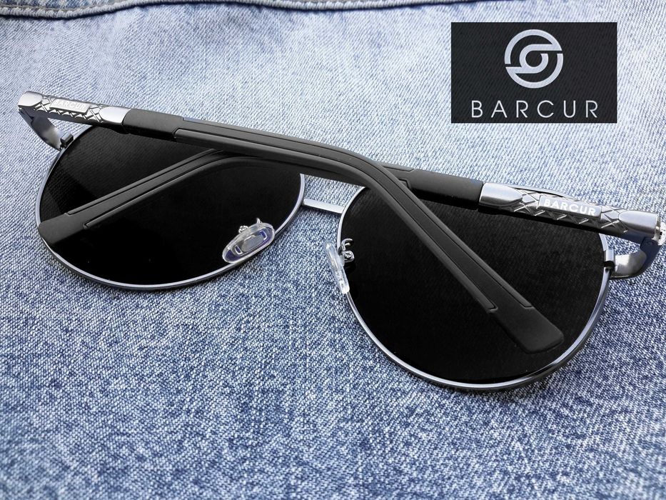 OKULARY PRZECIWSŁONECZNE. Polaryzacyjne HD. Gun Black. Aviator Pilotki