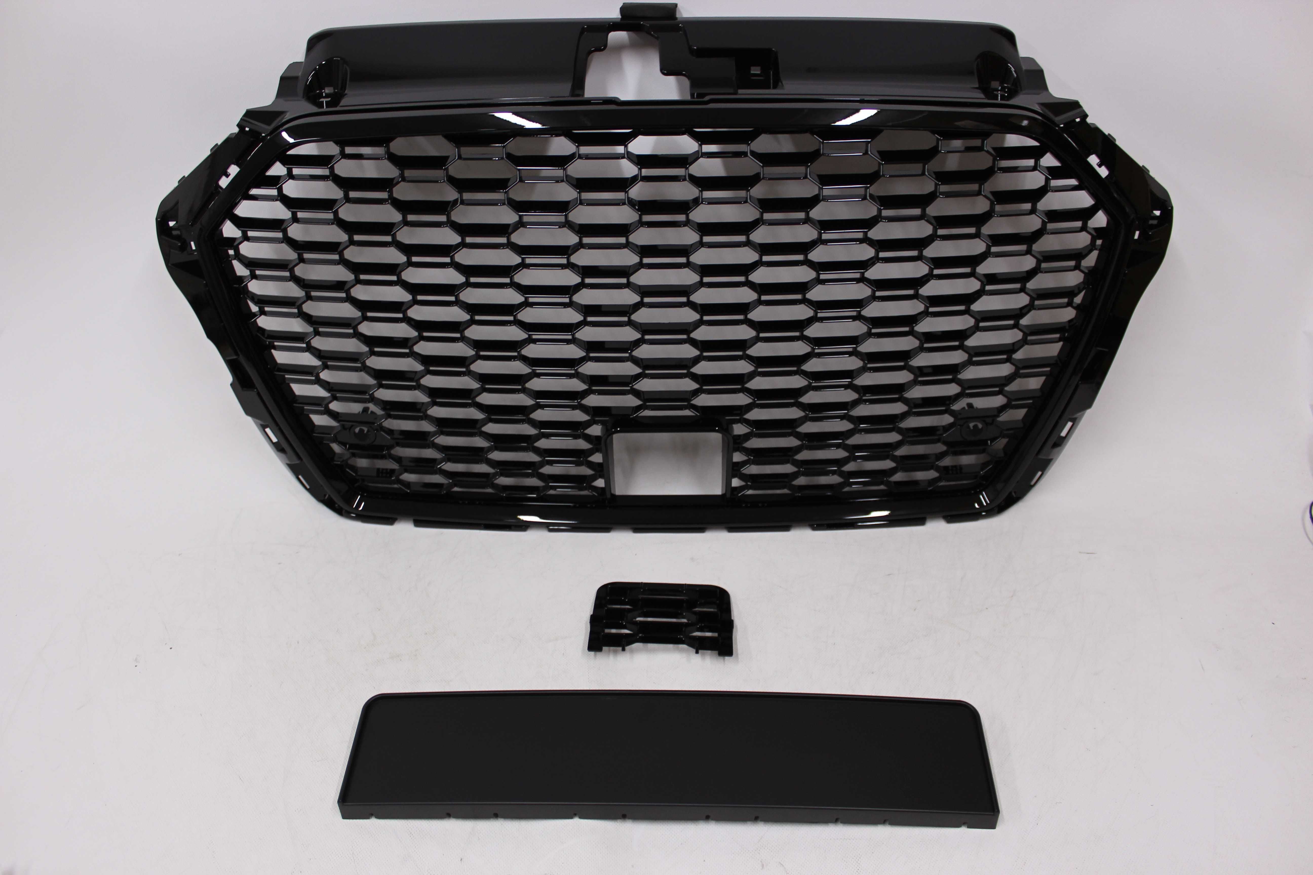 GRILL Atrapa chłodnicy AUDI A3 S3 8V 17-20 lift RS-LOOK GLOSSY BLACK