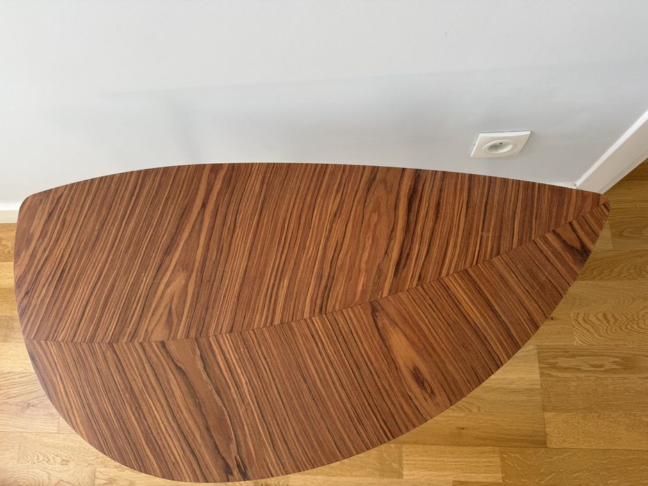 Ikea LÖVBACKEN średniobrązowy 77x39 cm stolik kawowy liść