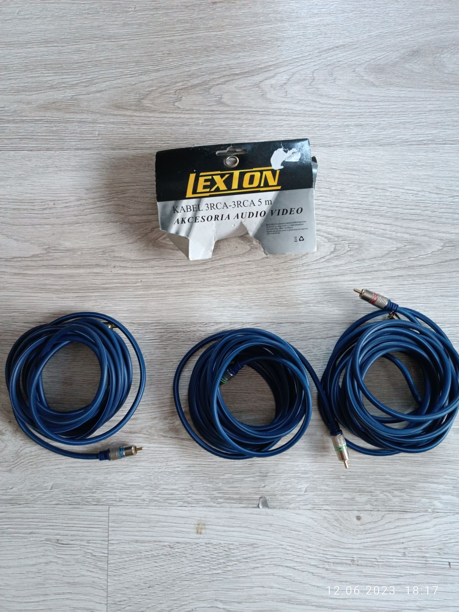 Kabel Lexton 5m 3szt. Cena ostateczna