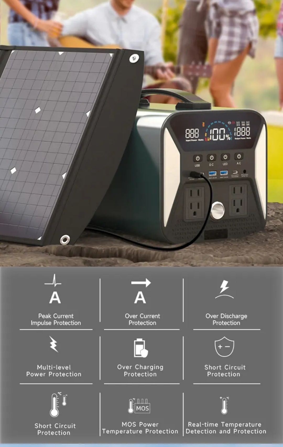 Зарядна станція Euro Socket UA1101L 1000 Вт best LiFePO4 +5000 циклів