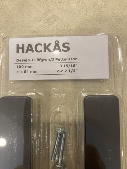 4 puxadores Hackas de 100 mm