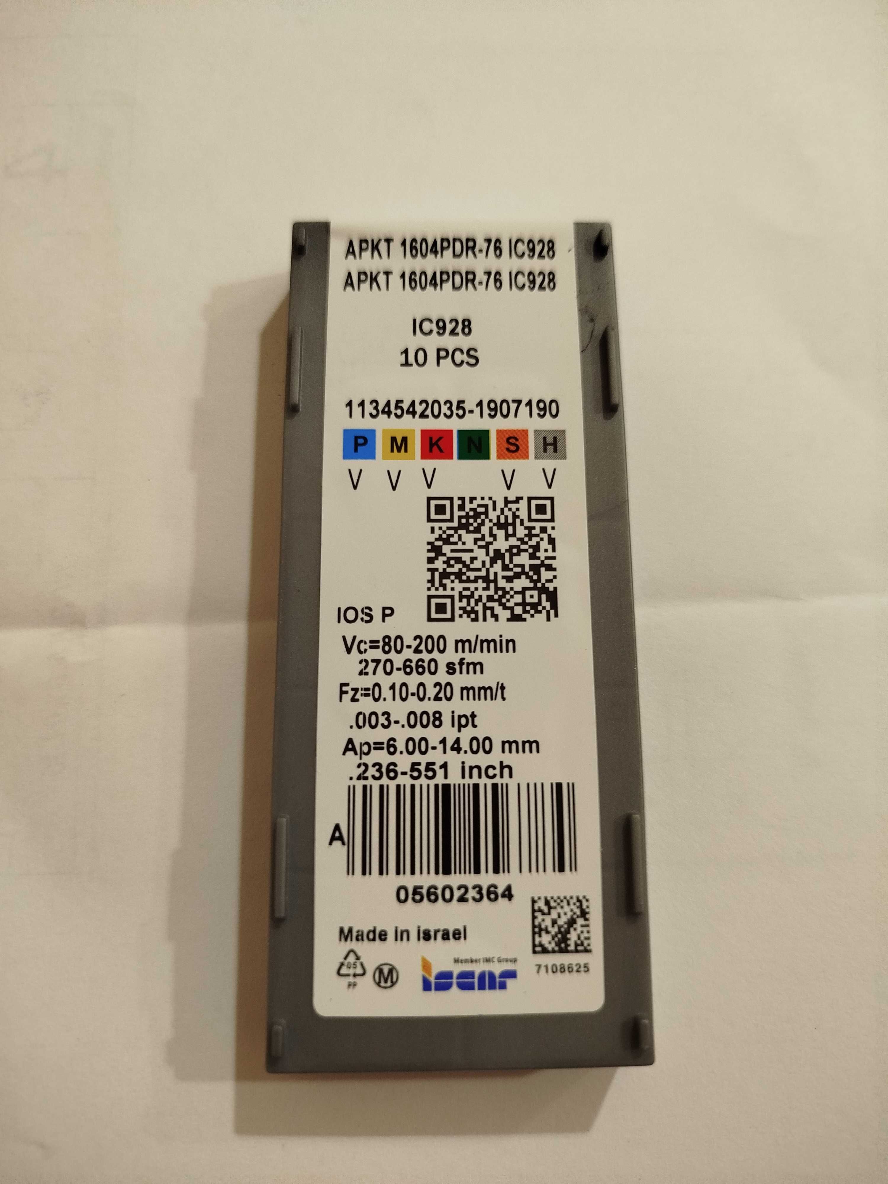 Płytki frezerskie  APKT 1604 ISCAR