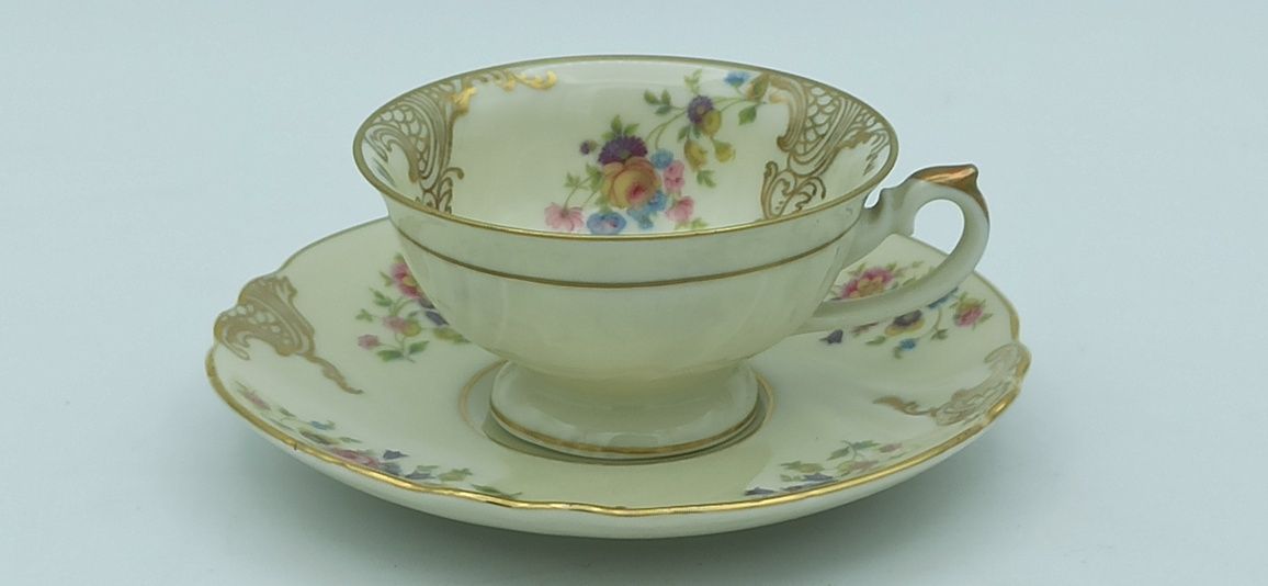 Porcelana THOMAS Ivory Grupa Rosenthal DUO Mokka dekor kwiatowy