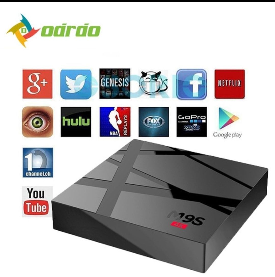 BOX Caixas SMART TV M9S PRO 2/16GB IPTV Canais Android NOVA