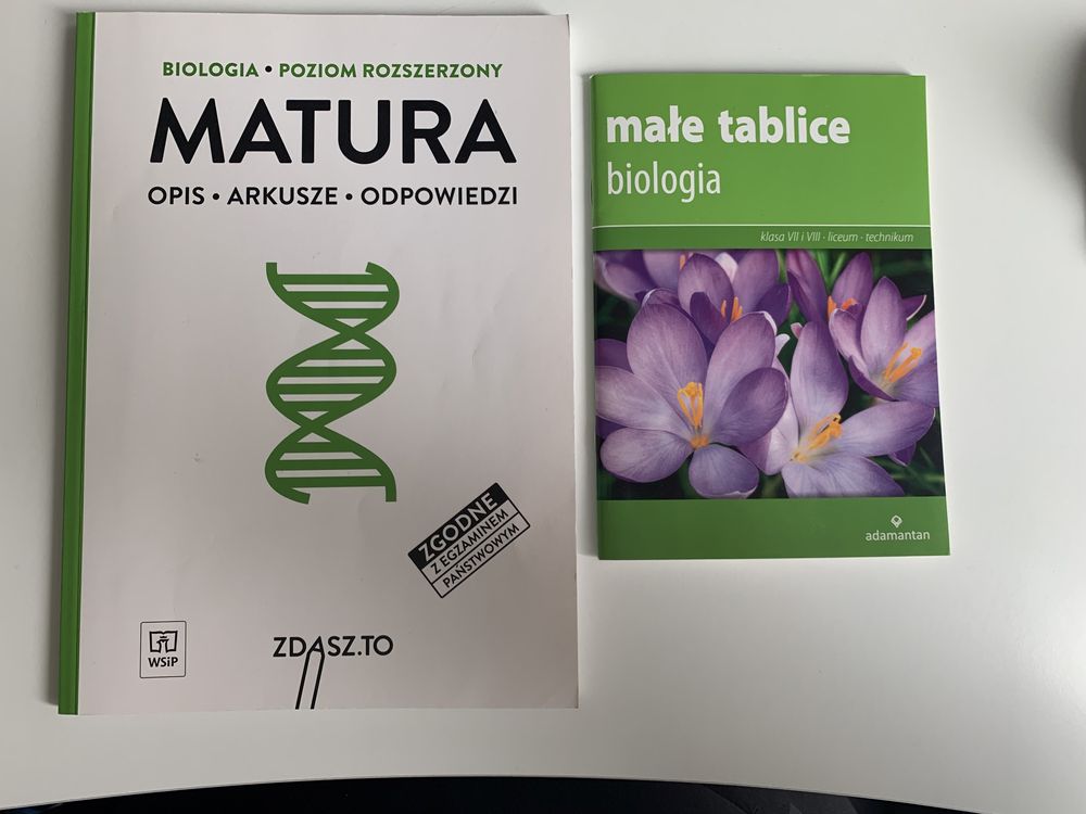 Matura biologia zestaw zbior zadan male tablice vademecum