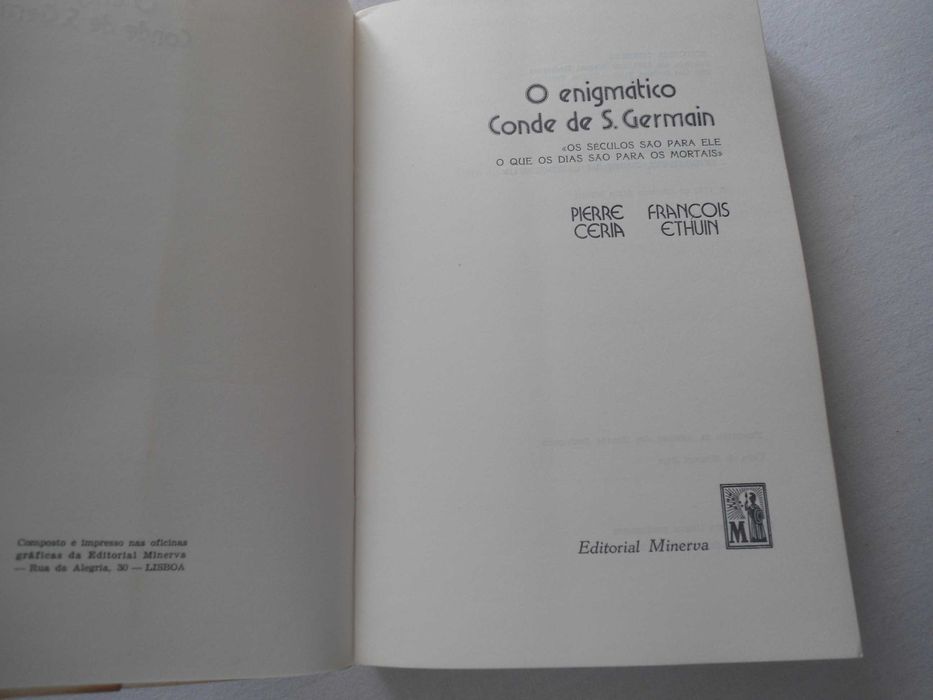 O Enigmático Conde de S. Germain de Pierre Ceria e Francois Ethuin