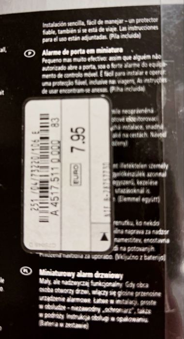 Dispositivo de alarme para porta – portátil, compacto e fácil de usar