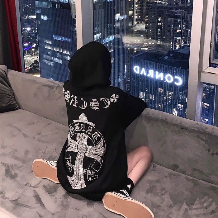 Худі chrome Hearts з блискітками