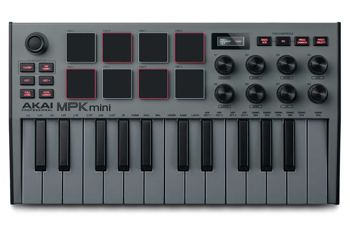 MIDI-клавіатура AKAI MPK Mini MK3 Grey