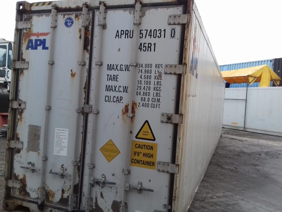 Kontenery morskie magazynowy transport 40'HC high cube IZOTERMA