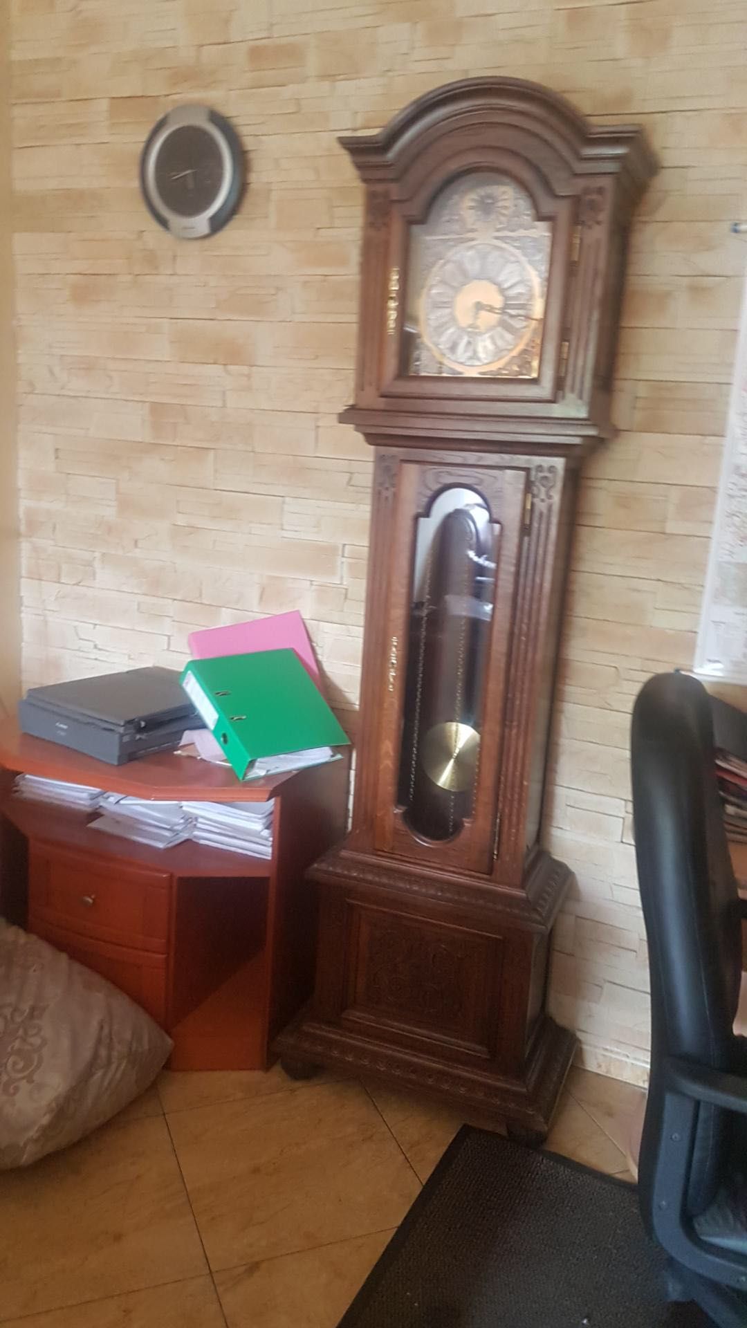 Zabytkowy zegar stojący gabinetowy vintage antyk