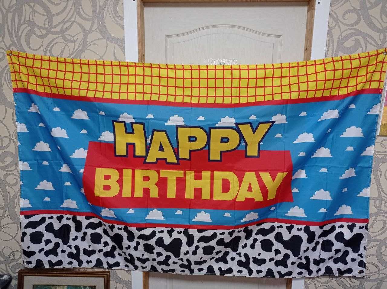 Баннер с днем рожденья happy birthday история игрушек 112 х182 см