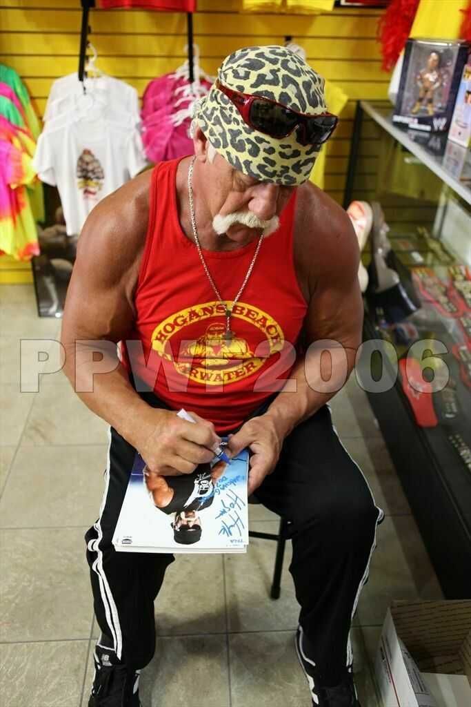 Wwe tna roh wcw Hulk Hogan autograf oryginał wrestling + coa dowód