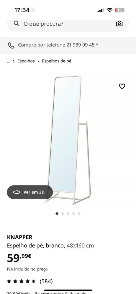 Espelho ikea KNAPPER