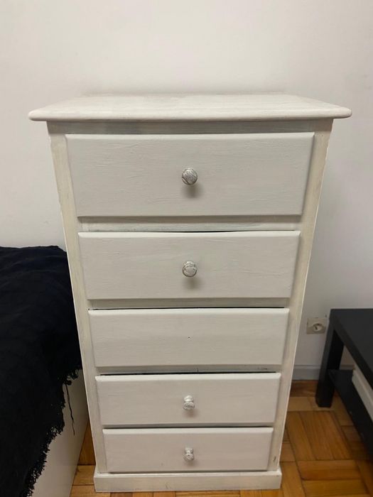 Comoda branca 5 gavetas