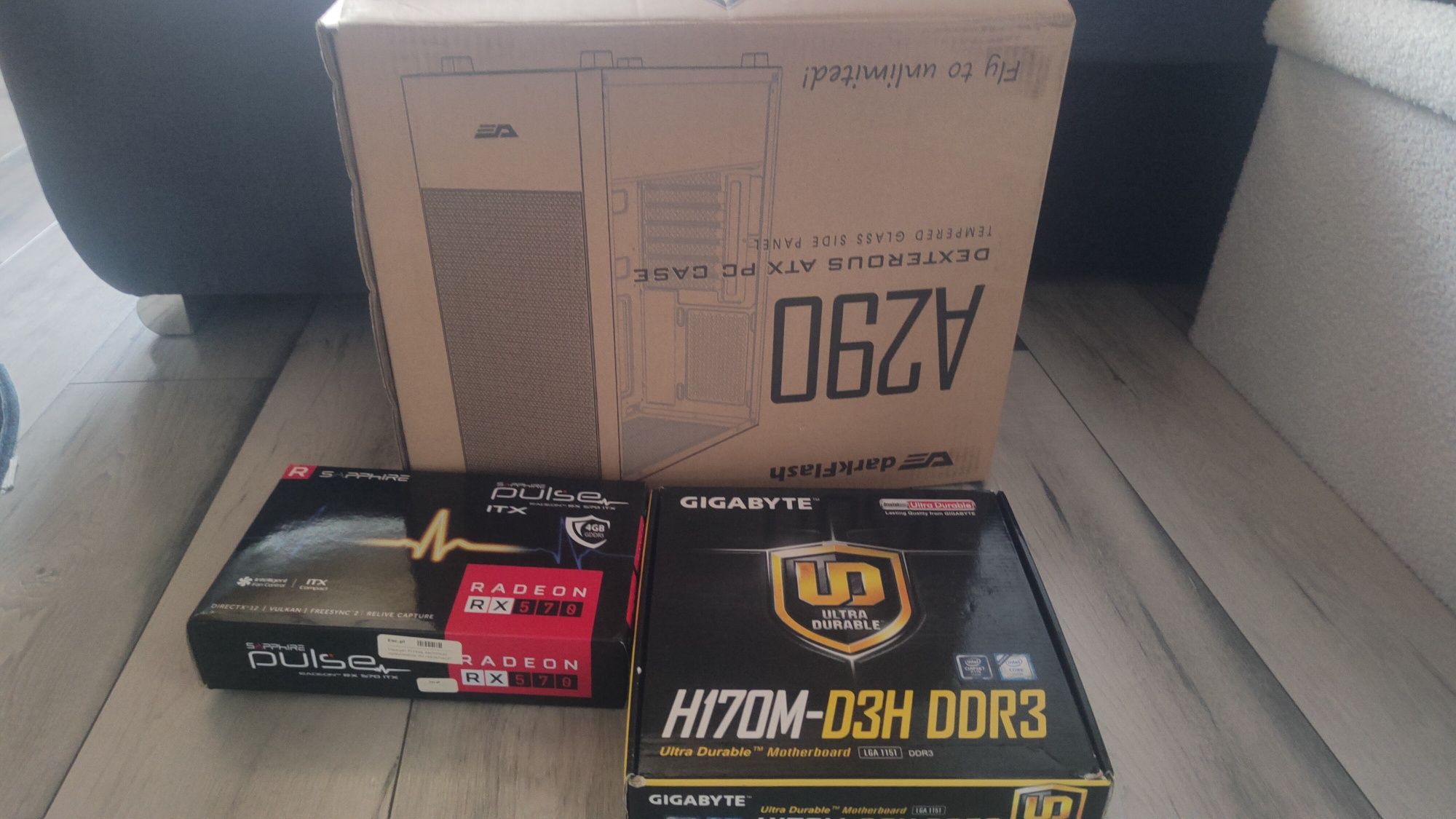 Komputer Gamingowy Stacjonarny RX 570 258 SSD I5 6600K 650W 12GB Ram
