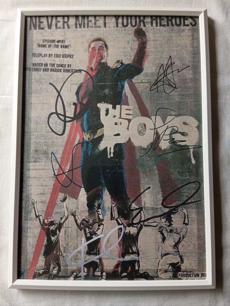 Moldura Série The Boys com Autógrafos (A4)