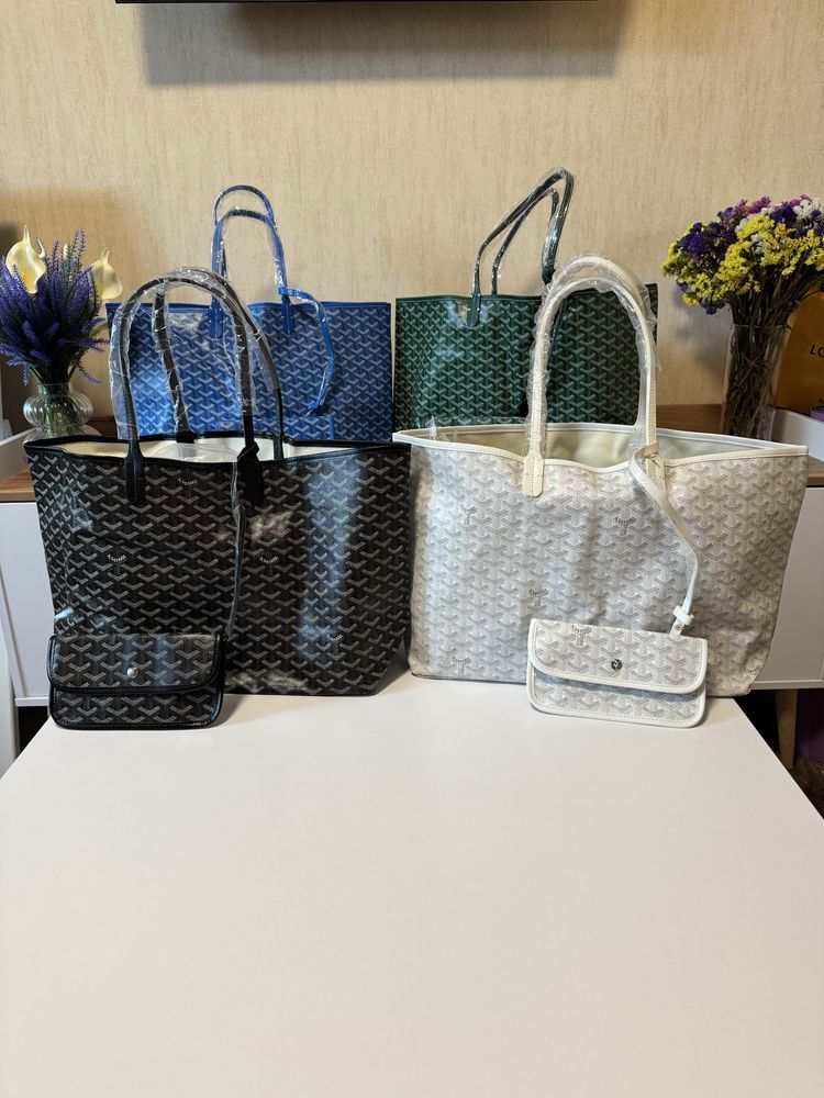 Сумка шопер Goyard в білому кольорі М