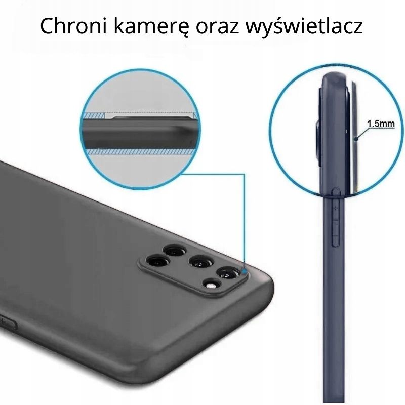 2x Etui Soft Touch do Xiaomi Mi 10T/10T Pro Czarny i Granatowy