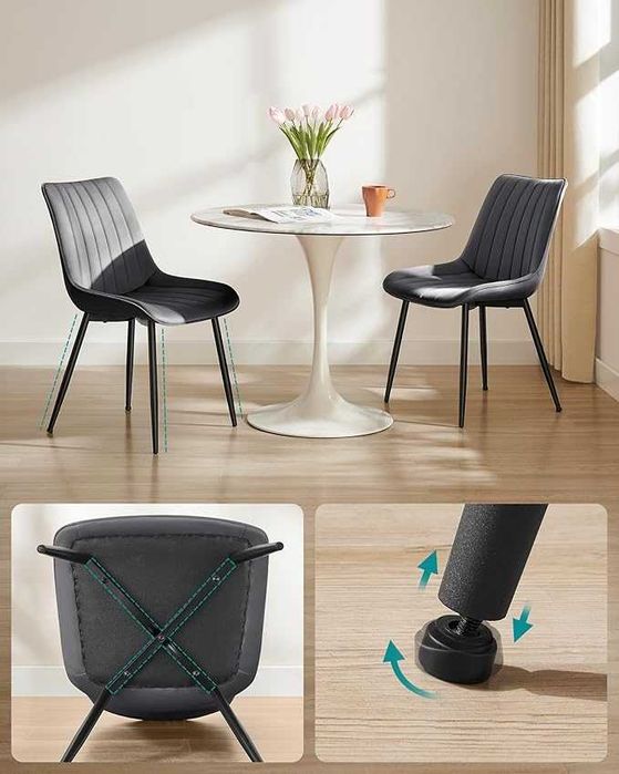 2 krzesła szare do jadalni