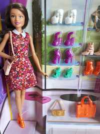 Nowy Zestaw Barbie Lalka Garderoba sukienka akcesoria torebki buty