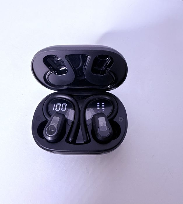 Poounur H9 Słuchawki Bluetooth, słuchawki douszne, bezprzewodowe, led