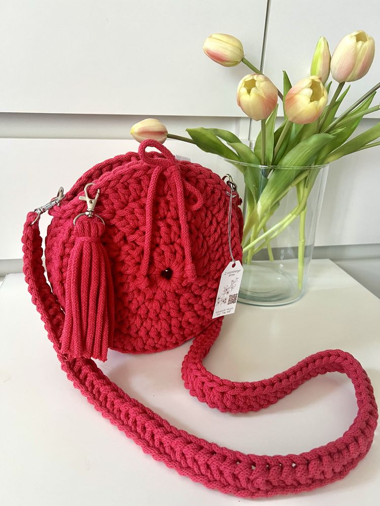 Okrągła torebka handmade