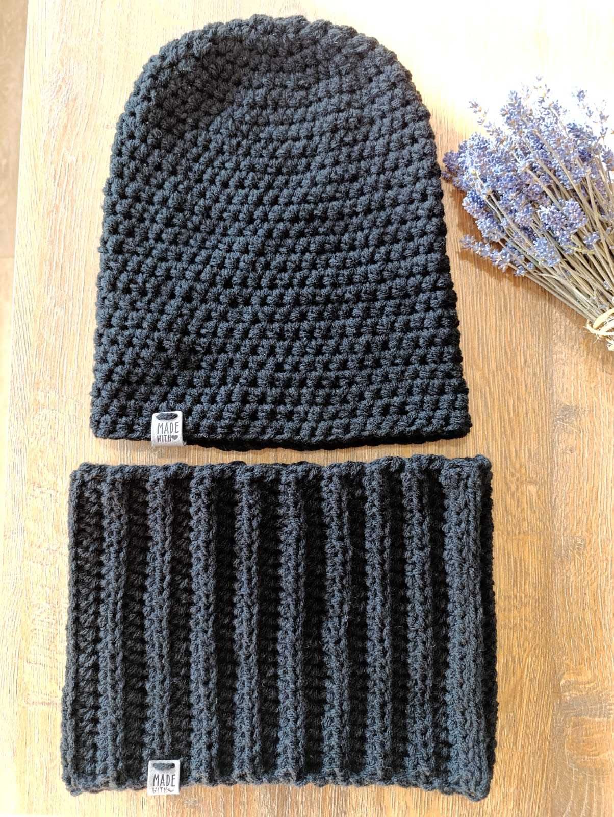 Czapka i komin Handmade na szydełku