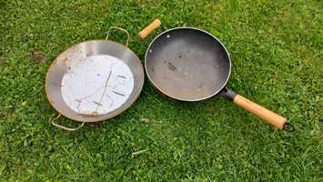 kolekcja Patelnia stalowa na grilla patelnia wok  patelnia stalowa