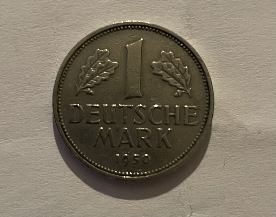 1 Deutsche Mark (1 DM) z roku 1950 moneta